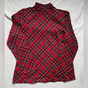 Karen Scott Red Plaid top